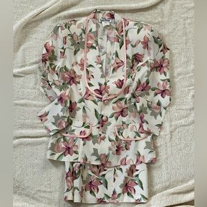 Vintage Floral Women’s Shorts Suit Set